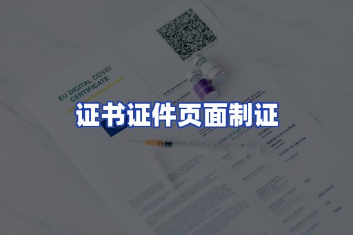 证书证件页面制证
